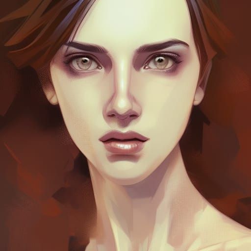 Detailed Portrait of Attractive Person in Trending Art Style