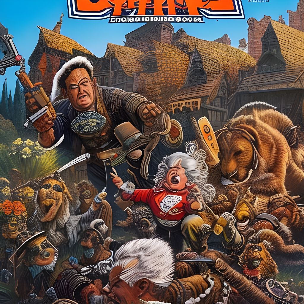 Energetic Portrait in Cartoon Style