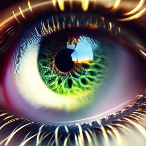 Realistic Iris Close-Up in 8K Resolution