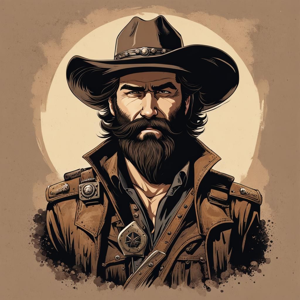 Post-Apocalyptic Sheriff with Cowboy Hat