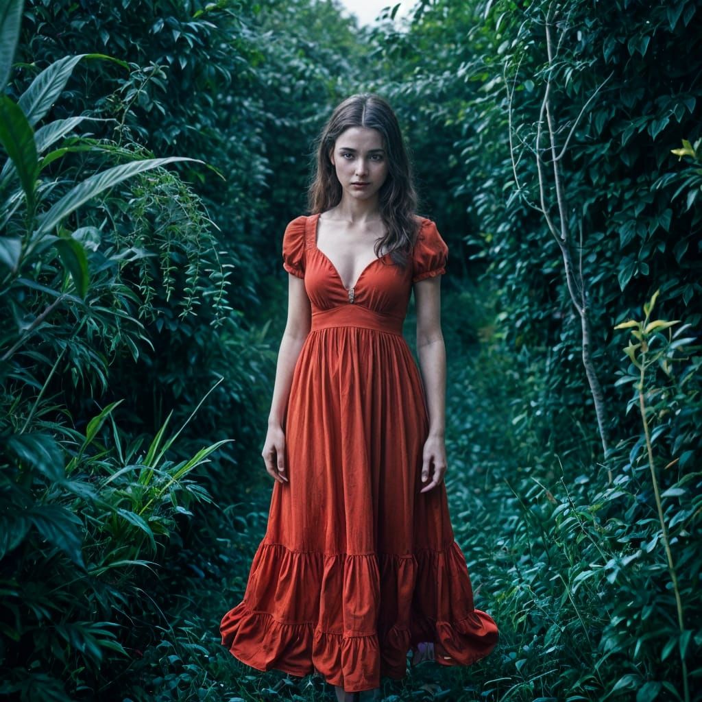 Girl's Dress Changed to Red