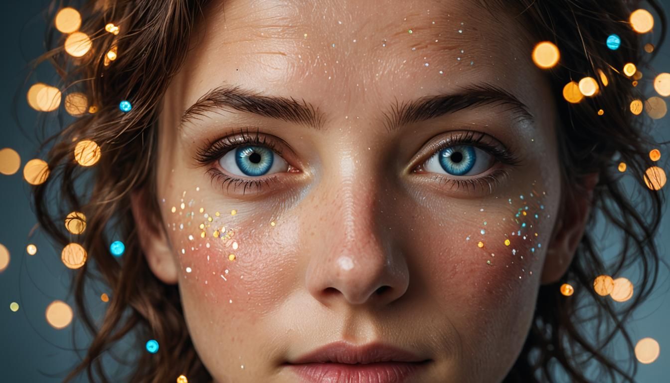 Hyperrealistic Portrait of a Crying Woman