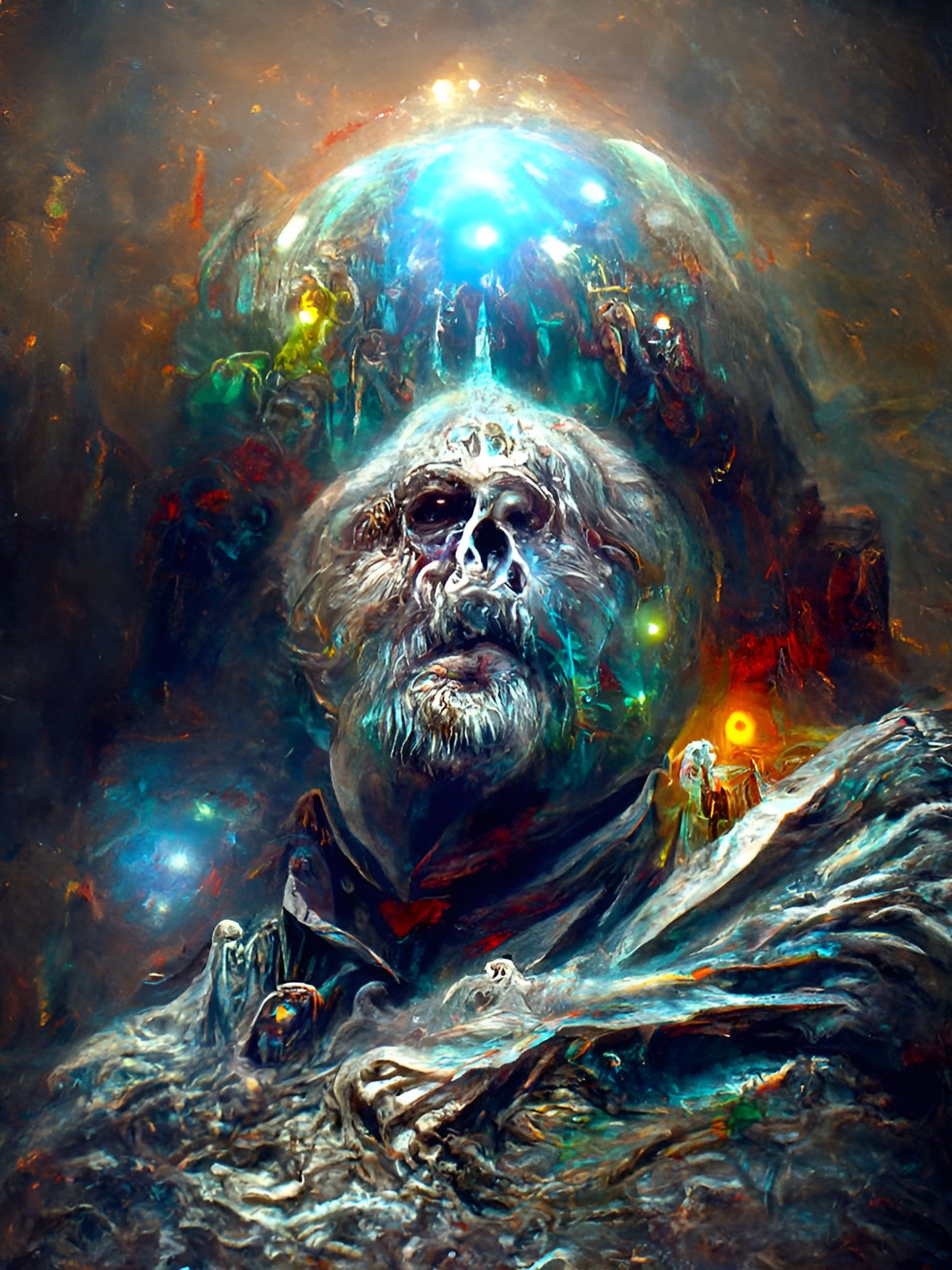 Joe West: Oil Painting in Cosmic Horror Style