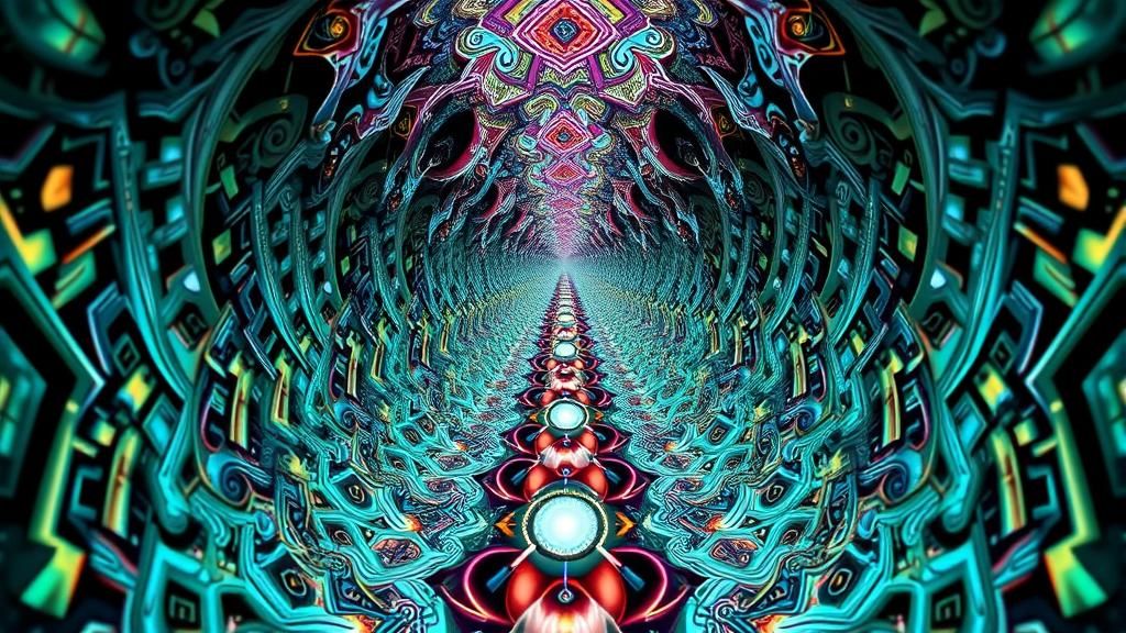 Surreal Portrait in Fantasy Escher Style