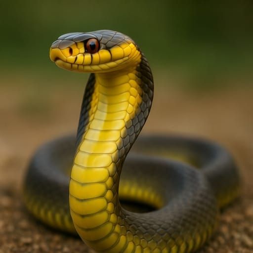 Mysterious Snakes Emerge in Abstract Landscape