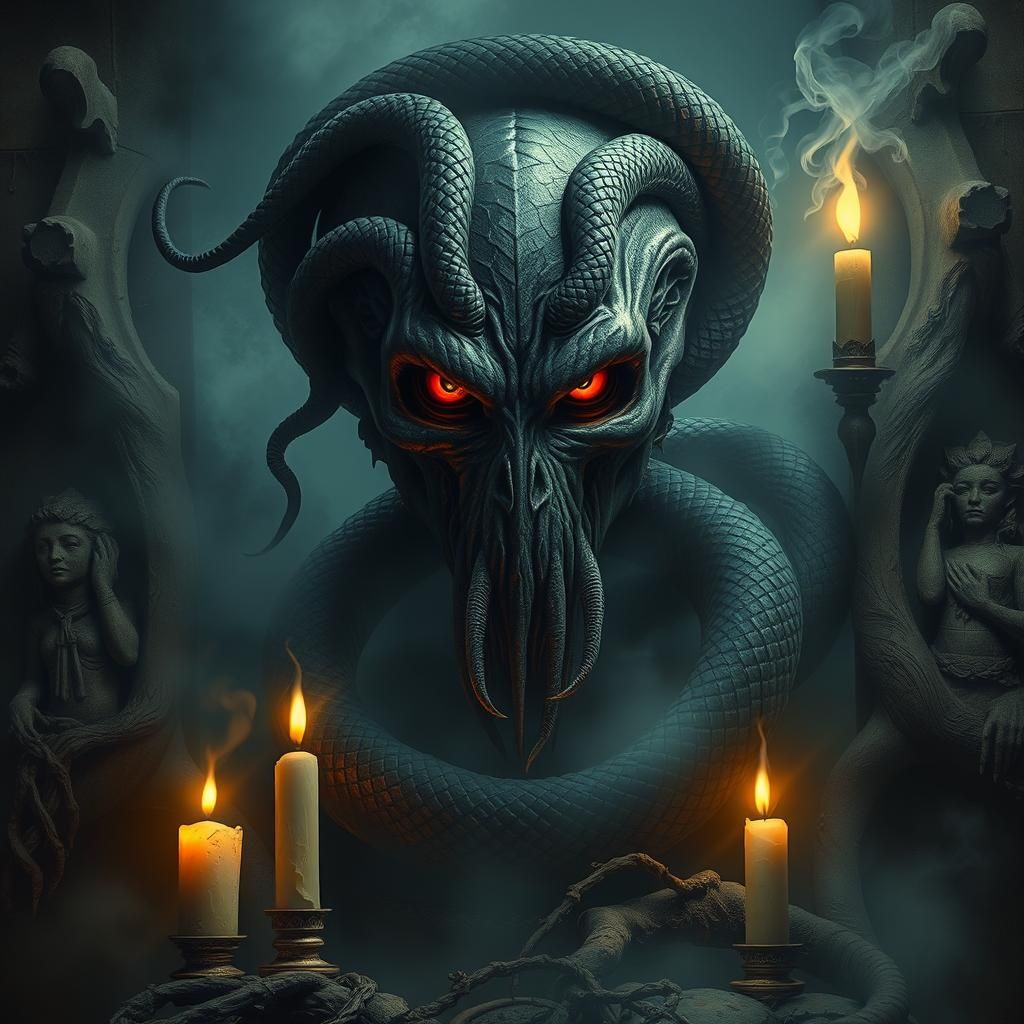 Medusa in Dark Baroque Surrealism