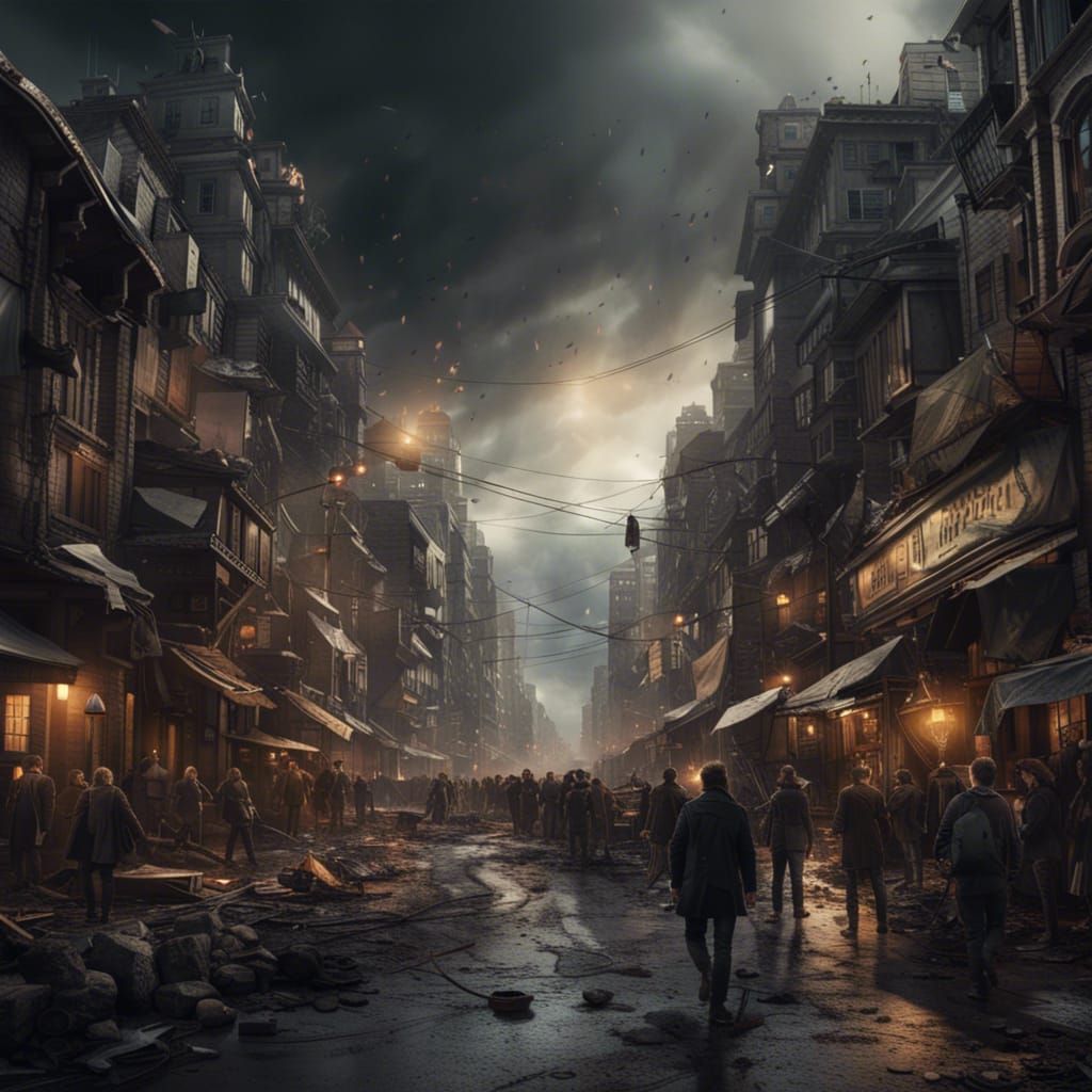 Dramatic Chaos in a Maximalist Cityscape