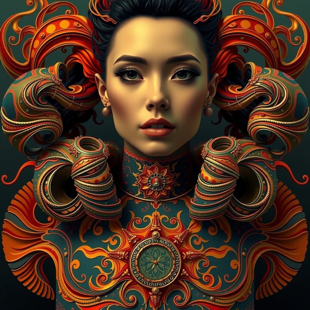 Hyperrealistic Hairstyle Reflecting Life and Infinity