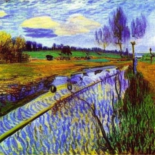 Rusty Water Over Rain Portraits: Impressionistic Style