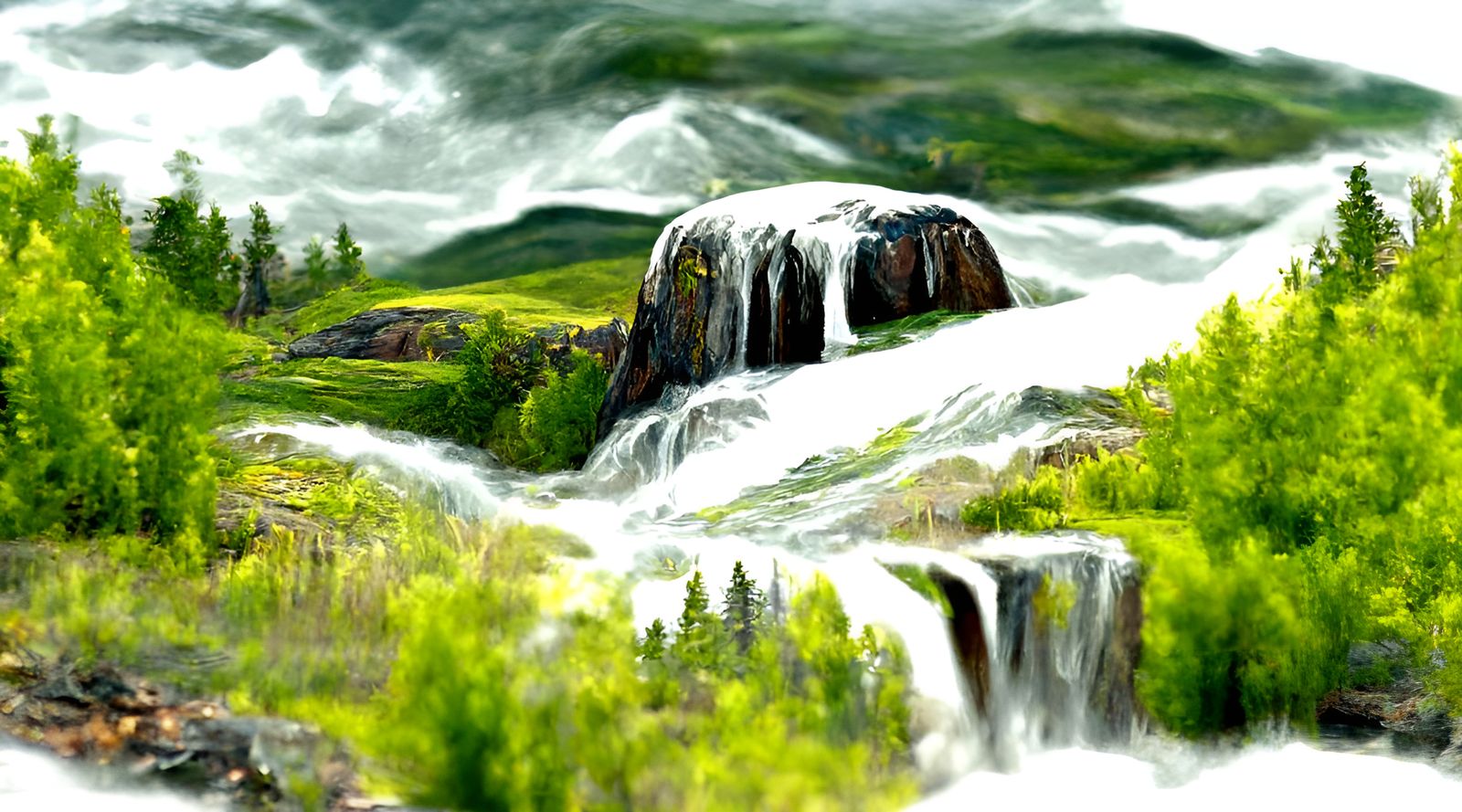 Majestic Waterfalls Landscape: Photography Style