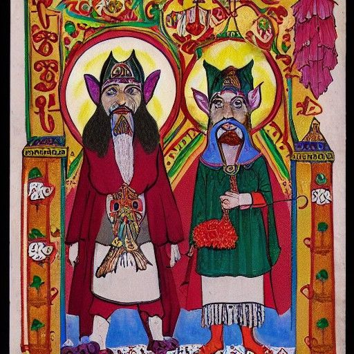 Goblin and Elf Celebrate at Carnival