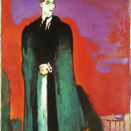 Vampire's Gift: Abstract Impressionist Portrait