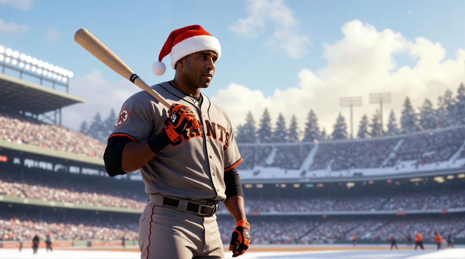 Barry Bonds in Holiday Baseball Cheer