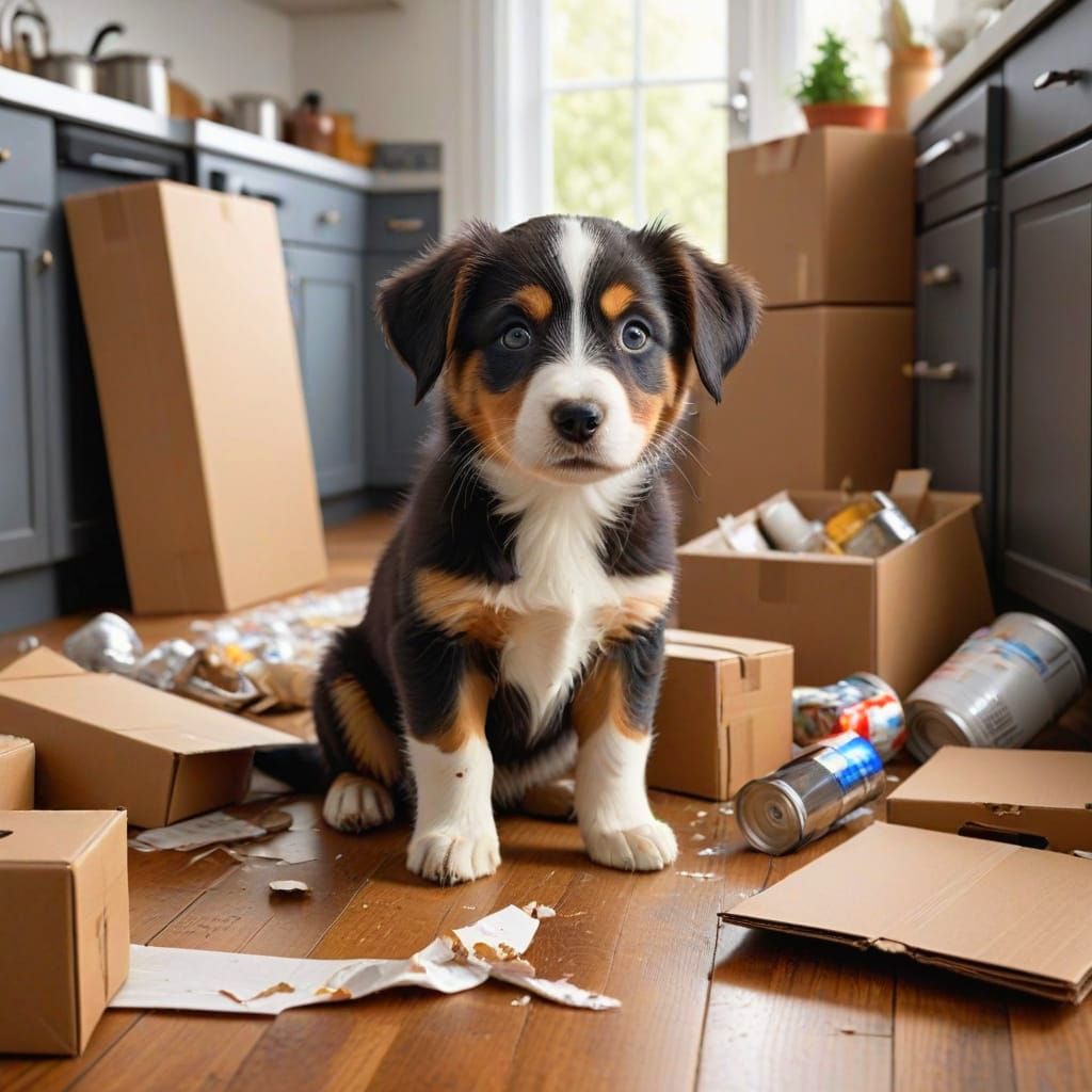 Adorable Puppy Causes Chaos in the Kitchen