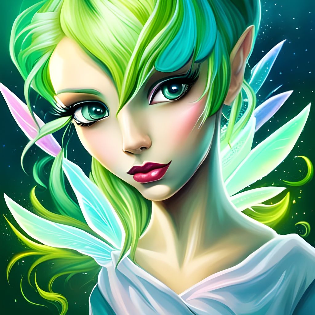 Pastel Fairy in Graffiti Splash Art Style