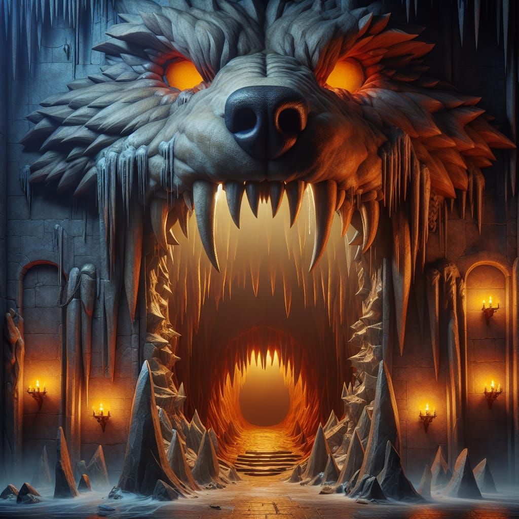 Wolf's Mouth Cave Entrance in D&D Style
