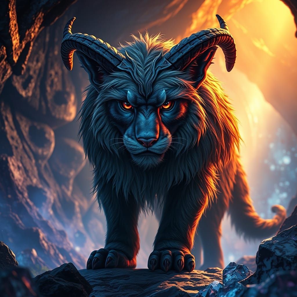 Majestic Catoblepas in Blizzard-Blue Grotto Splash Art