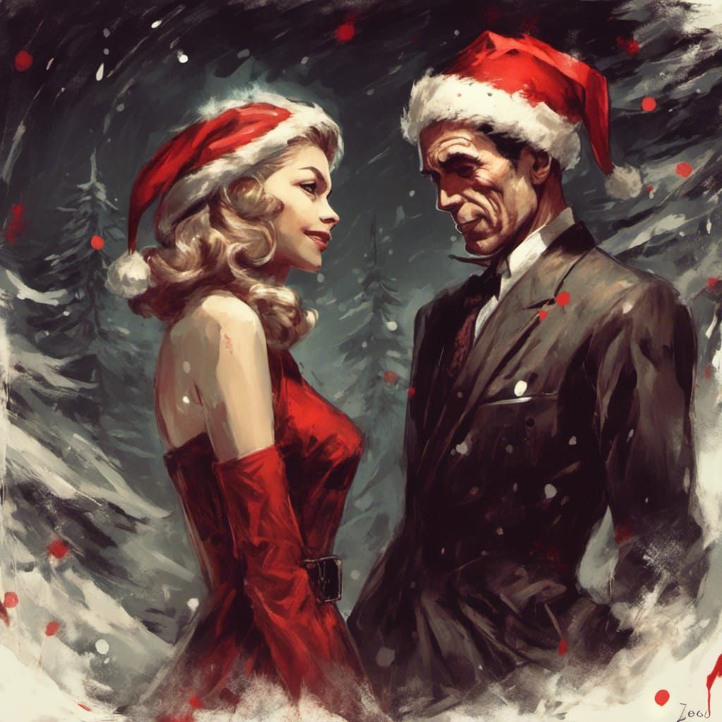 Humphrey Bogart and Lauren Bacall in Anime Style