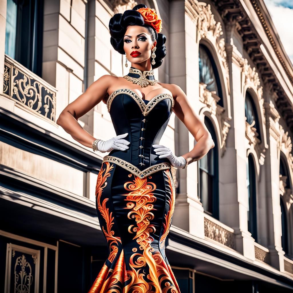 "Flames of Elegance: A Stunning Interpretation of Beauty and...