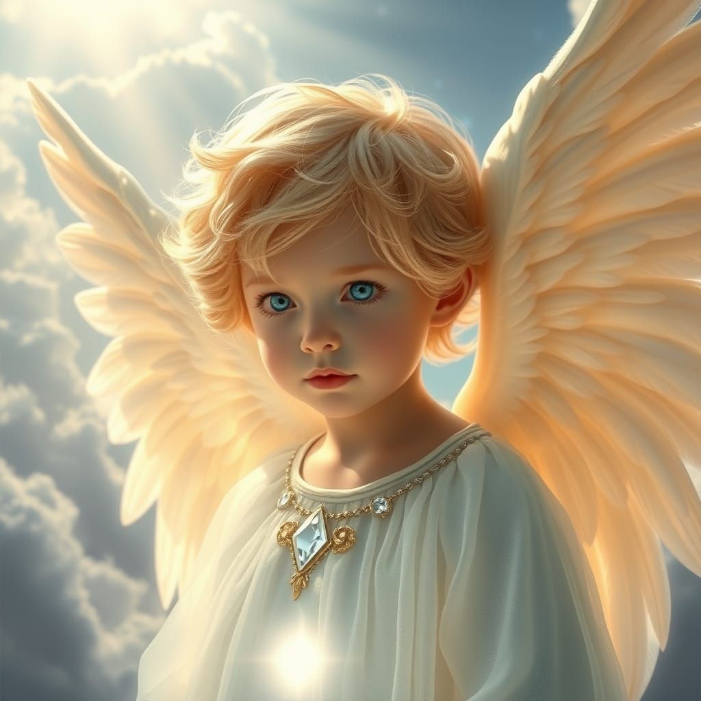 Cherubic Angel in Heavenly Glow