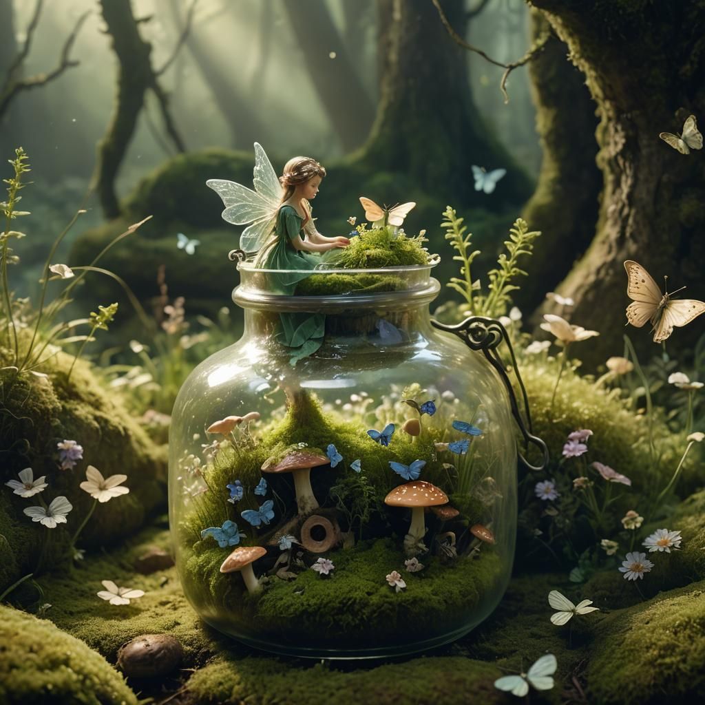 Fairy in Apothecary Jar Cinematic Film Still