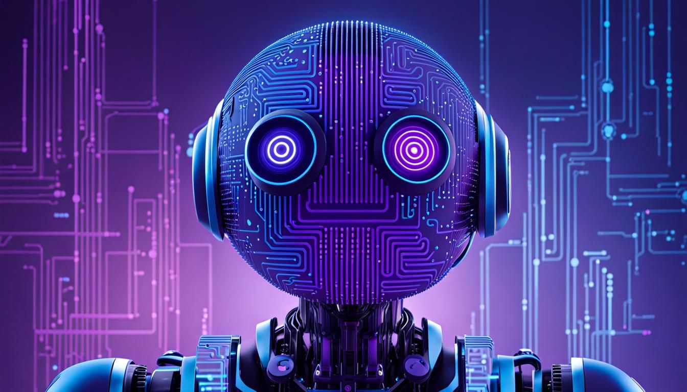 Friendly Digital Robot Made of Code