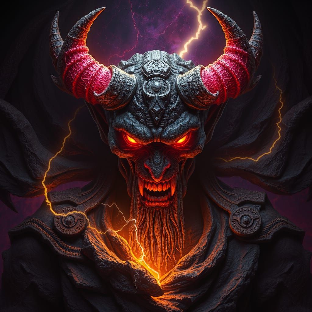 Ethereal Demon Portrait in Dark Fantasy Art