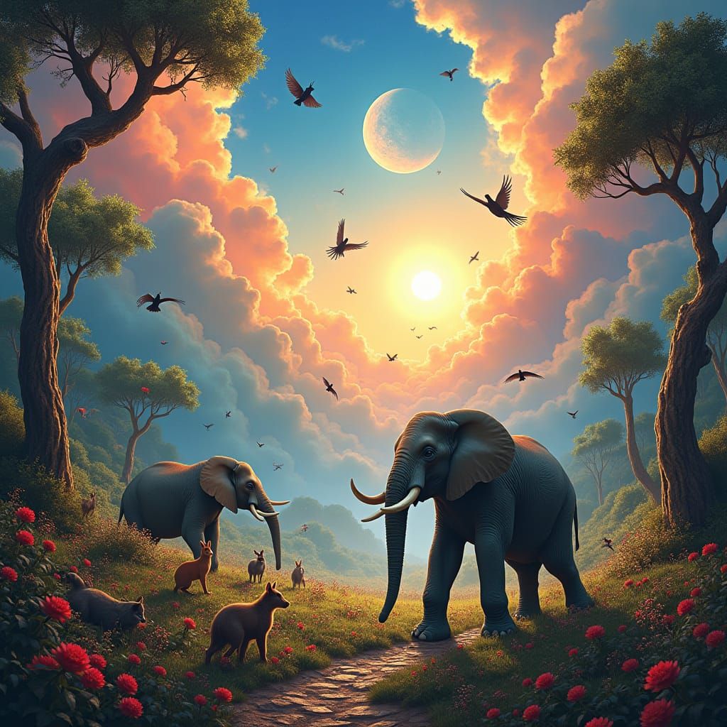 Whimsical Wildlife Fantasy Art in 8K Resolution