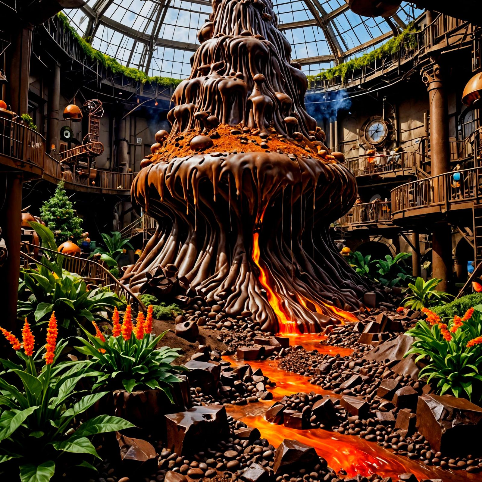 Willy Wonka's Factory's Chocolate Volcano