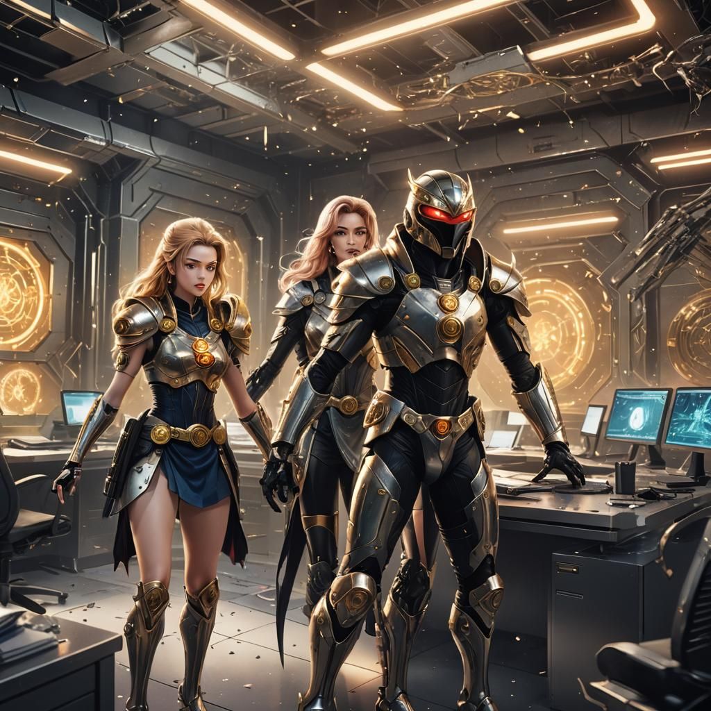 Celtic Sci-Fi: Mercenary Agents Breach Futuristic Office