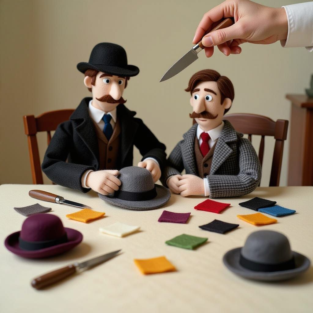 Sherlock Holmes Creates a Felt Hat