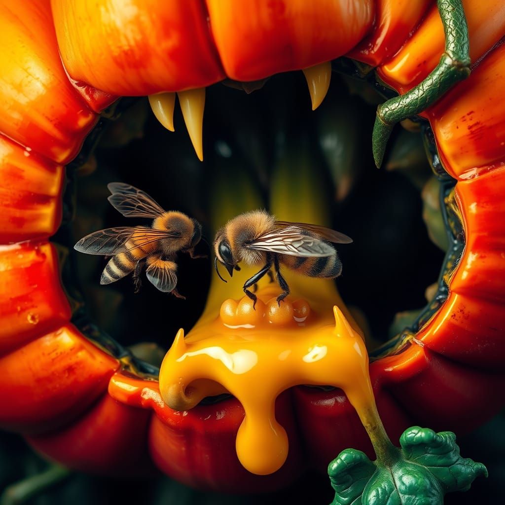 Salvador Dali-Inspired Squash Lures a Bee with Nectar-Like S...