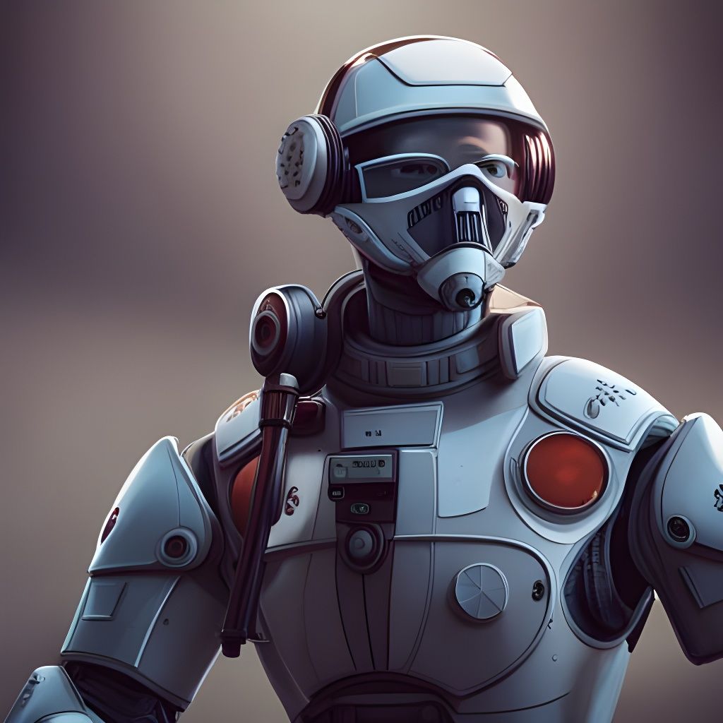 Star Wars Nurse Droid: Detailed Matte Painting