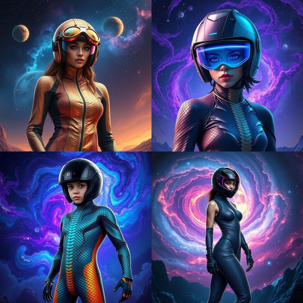 Cosmic Rider in Snakeskin Armor