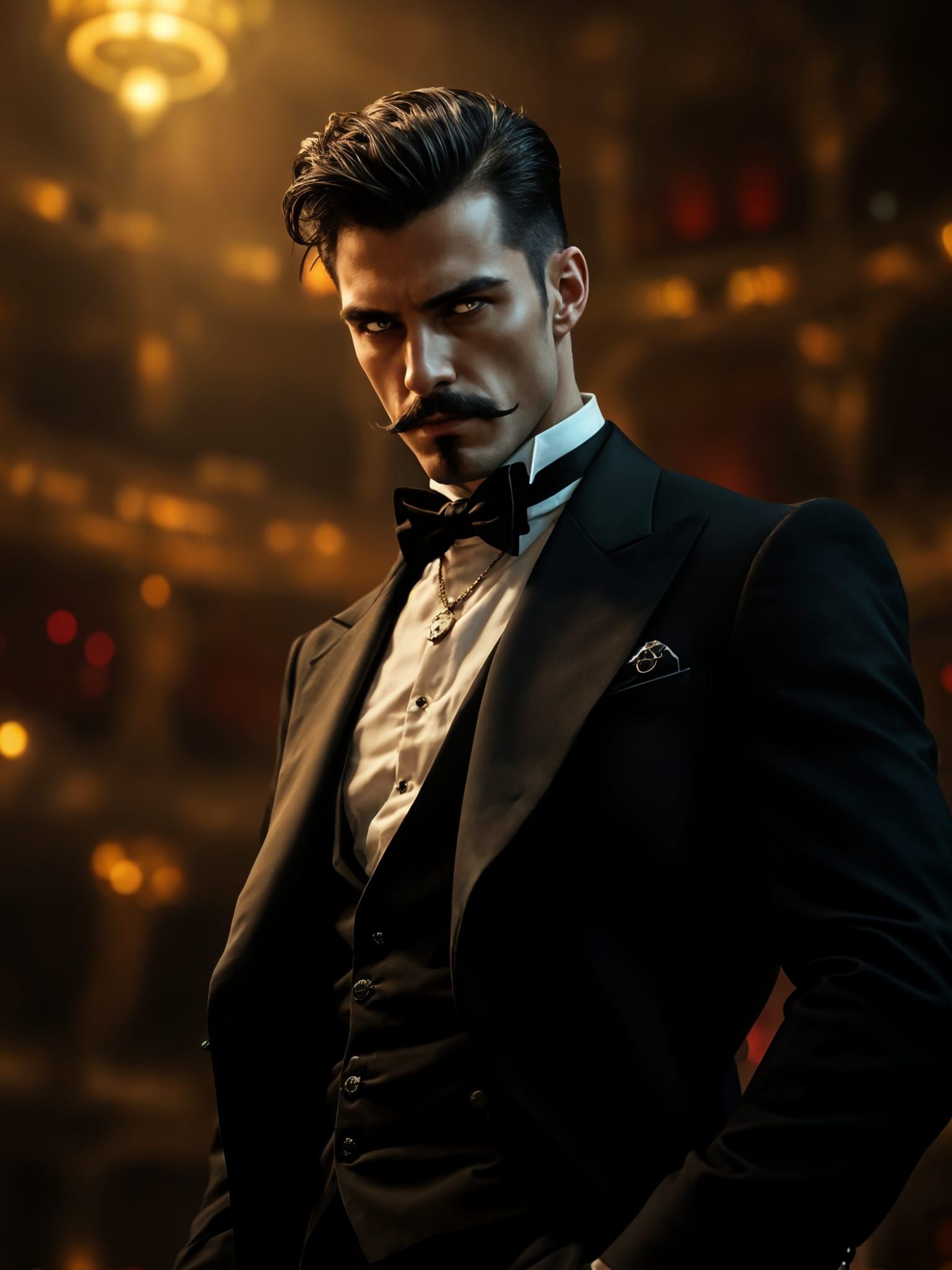 Steampunk Maestro Conductor in Vintage Opera House