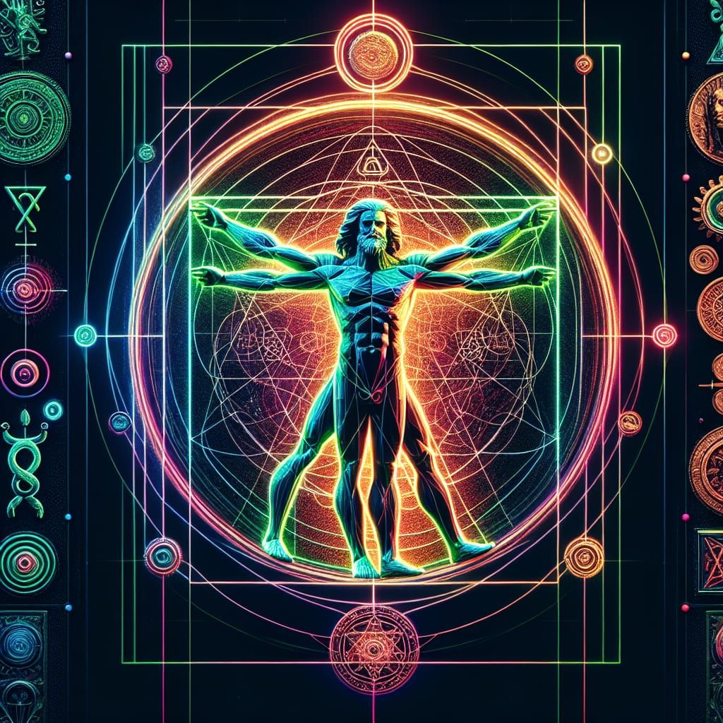 Cosmic Vitruvian Man