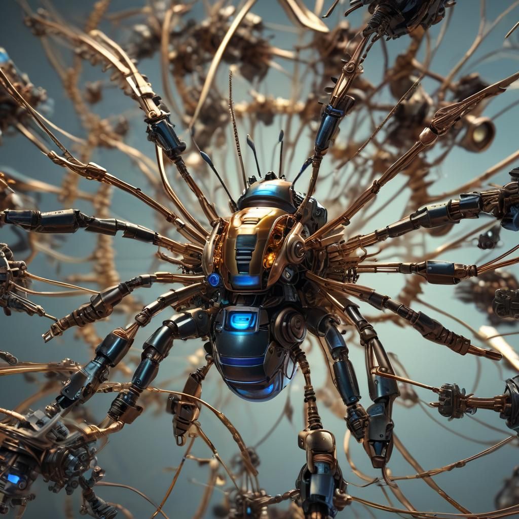 high tech insect robot bumble bee , micro zoom lens 4k resol...