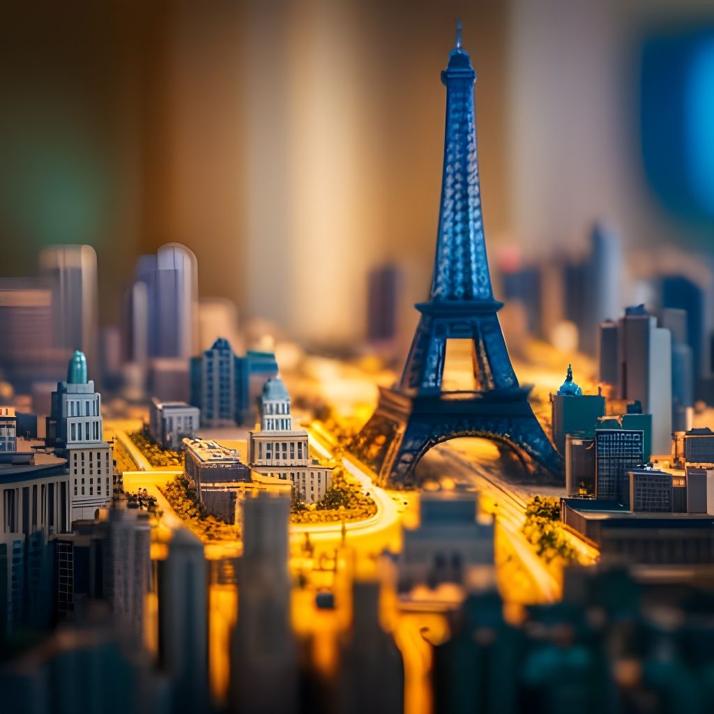 Detailed Miniature City: Paris