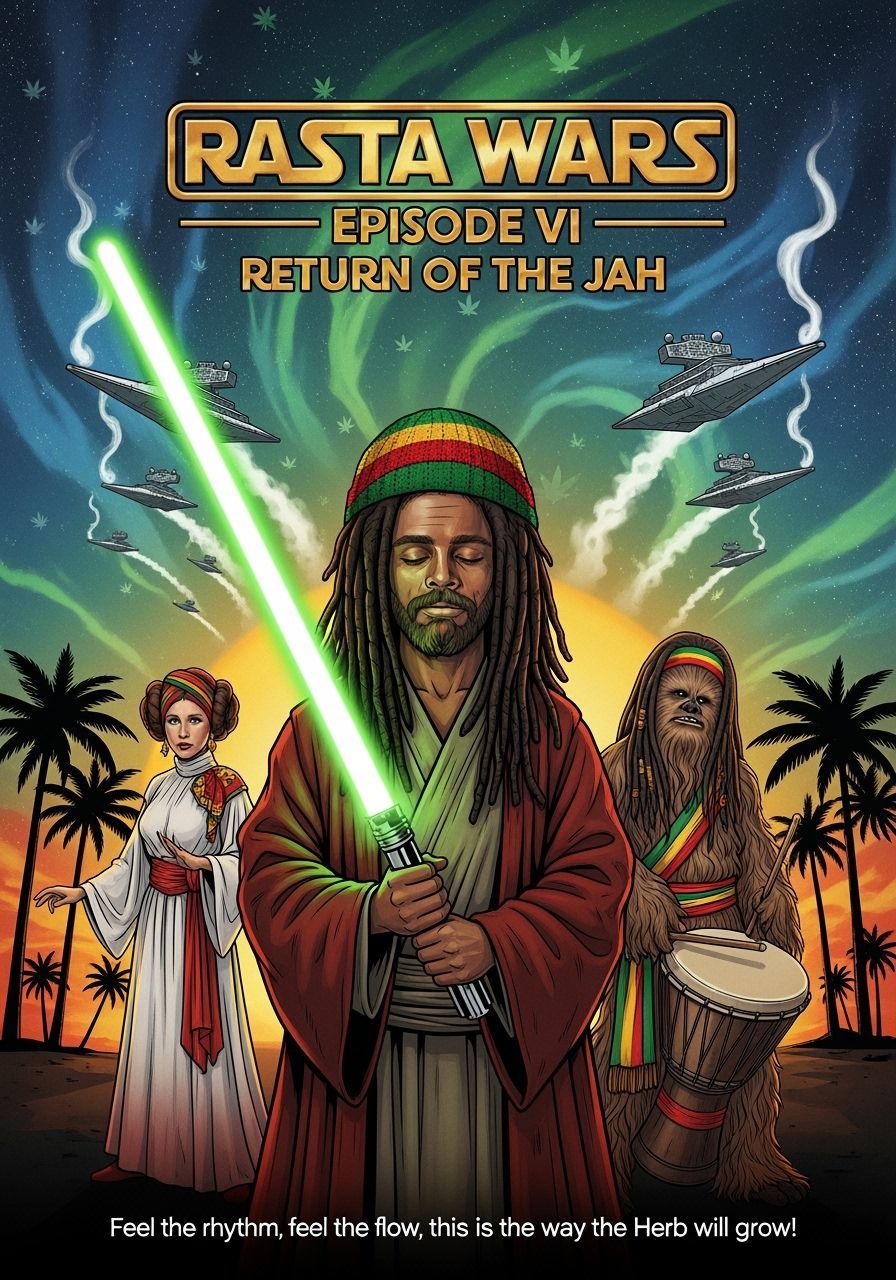 Rasta Wars Return of the Jah Parody Movie Poster