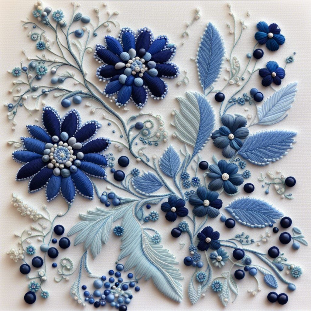 Embroidered beads n flowers