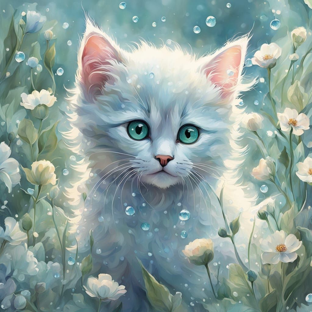 Floral Kitten: A Whimsical Macro Fantasy