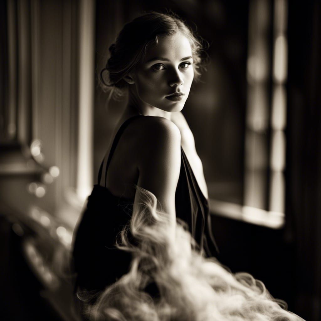 Sensual Portrait of a Girl in 1920s Copenhagen