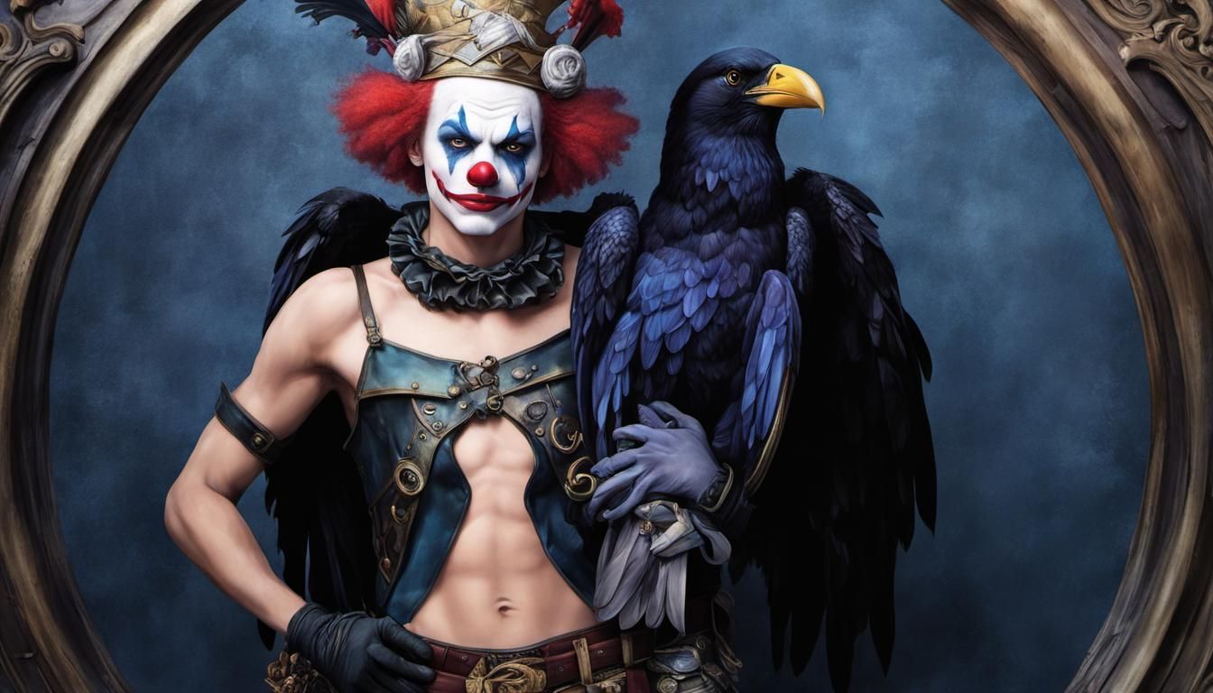 Portrait: Clown Lukas with his eagle