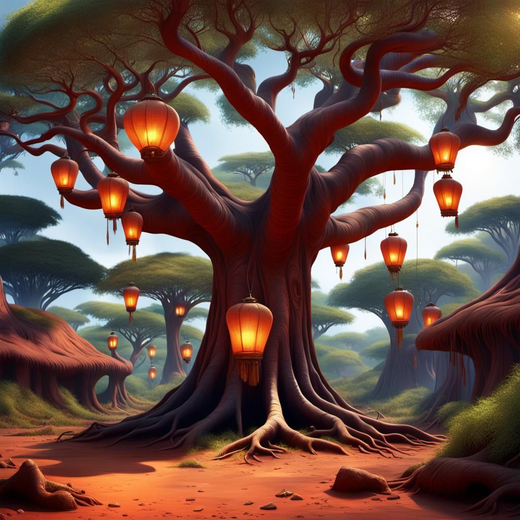 African Tree City: A Sprawling Jungle Metropolis