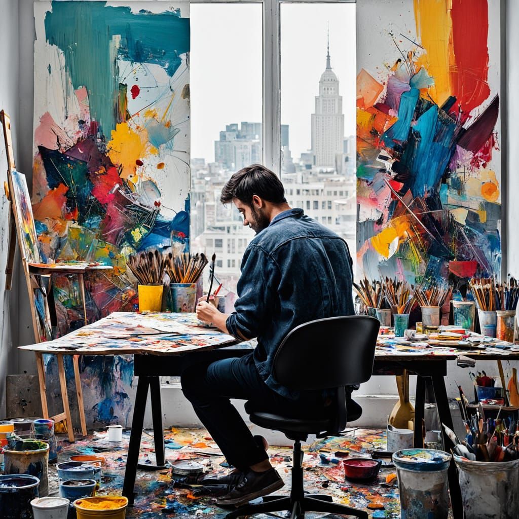 Urban Artist's Vibrant Studio Sanctuary