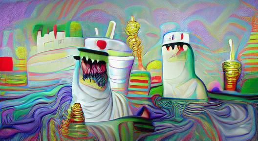 Cartoon Kaiju Milkshake Attacks City