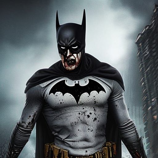 Zombie Batman Digital Matte Painting