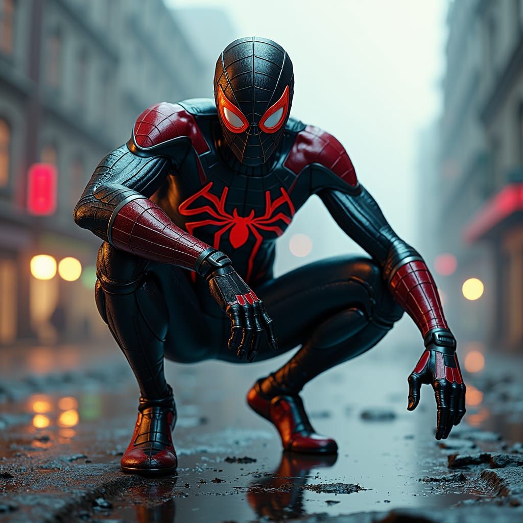 Spiderman Mech Suit: Cinematic Sci-Fi Art