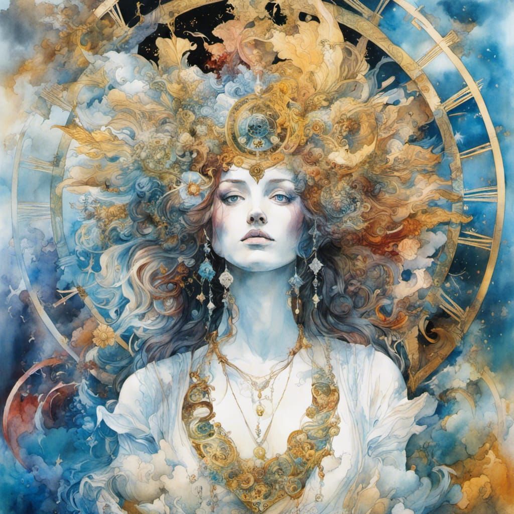 Wheel of Fortune Tarot in Surreal Watercolour