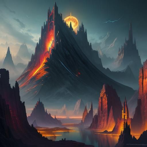 Detailed Sagittarius Matte Painting in Deep Color